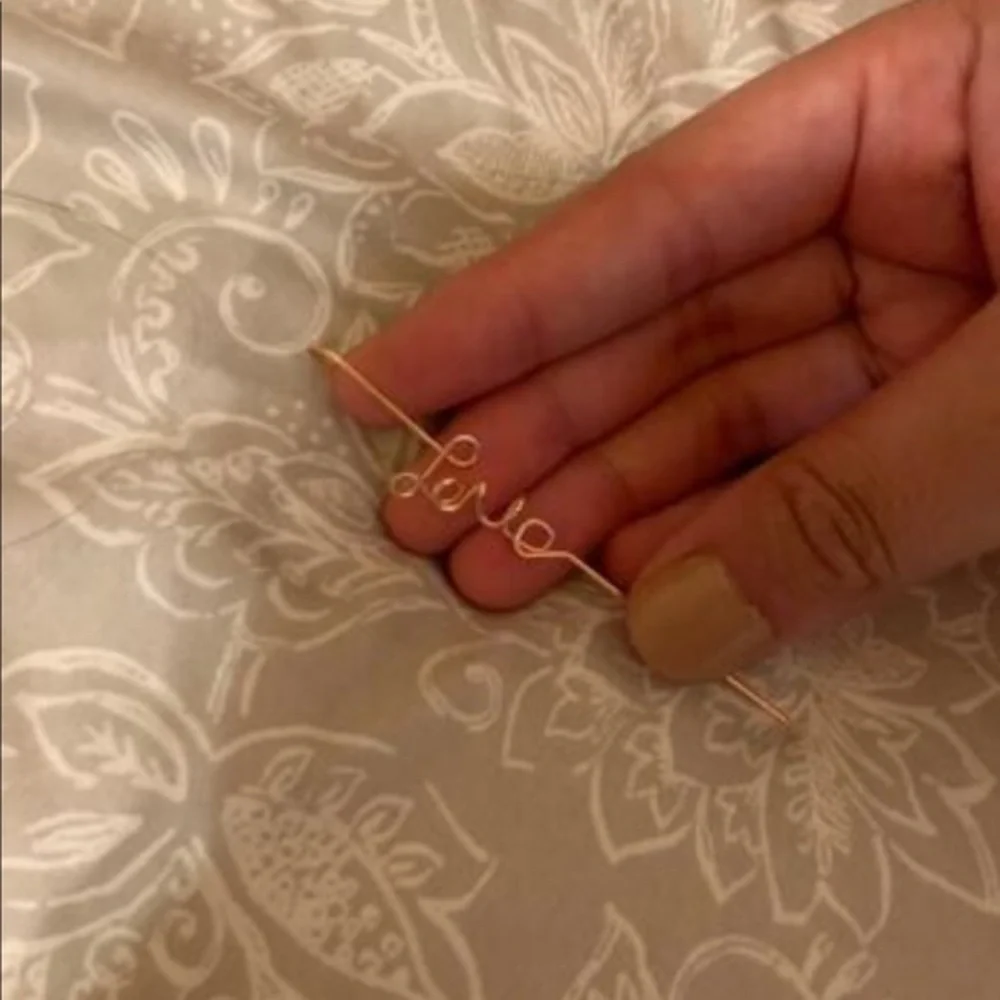 💋 Love Cursive ear cuff statement earring